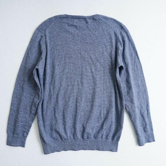 Bonobos Mens Sweater Pullover Crew Neck Lightweight Blue Cotton Size Medium Slim - Picture 3 of 6